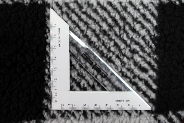 Grey & Black Checked Sherpa