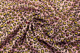  Leopard Print on Pink Background Chiffon