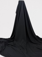 Black Lightweight Wool Blend Interlock