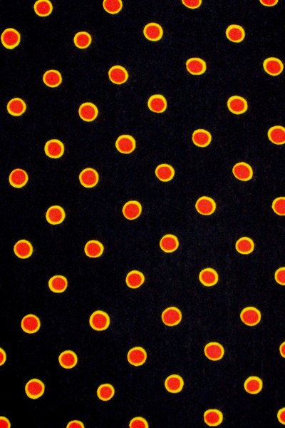 Red Dots on Darkest Navy T-Shirt Knit