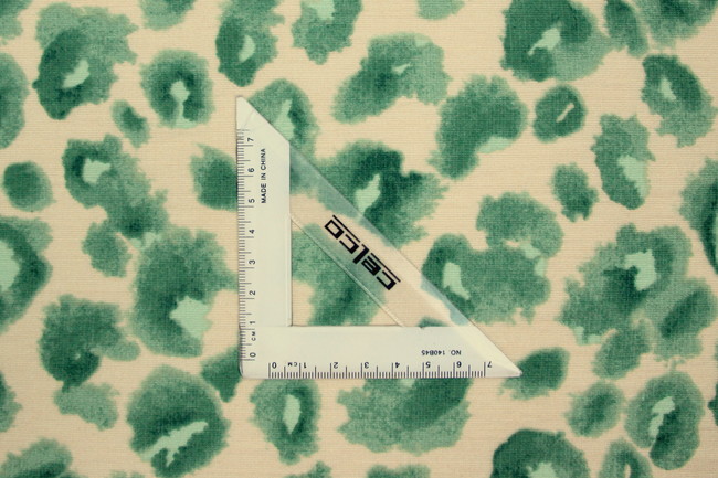 Leopard Print in Green & Beige Tones Printed Bamboo Cotton Blend