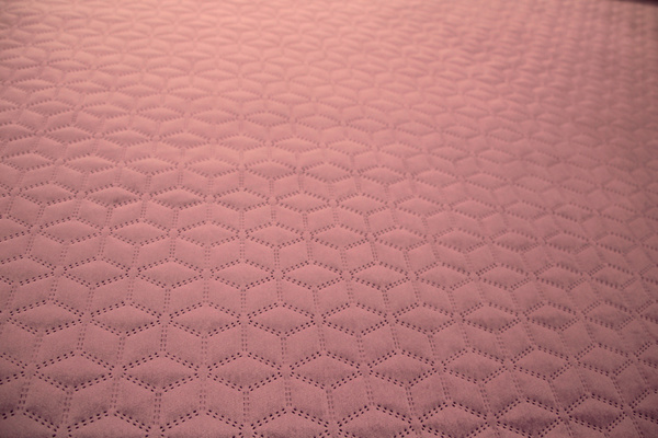 Dusky Rose Quilted Velour - 355 GSM