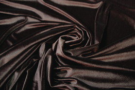 Espresso Brown Plush Stretch Velvet