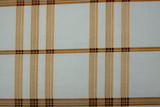 Brown Tartan Check on Pale Blue Printed Cotton