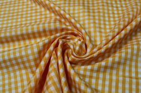 Yellow & White Gingham Polyester