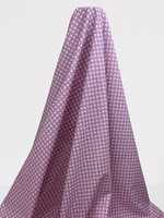 White Polka Dots on Iced Pink Printed Cotton