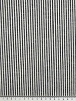 Charcoal & Ivory Mini Striped Linen Cotton Shirting