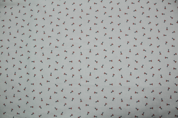 Small Scissors on Ivory Premium Printed Cotton