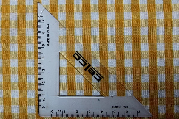 Yellow & White Gingham Polyester