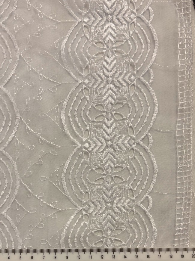 White Scalloped Circle Corded Lace