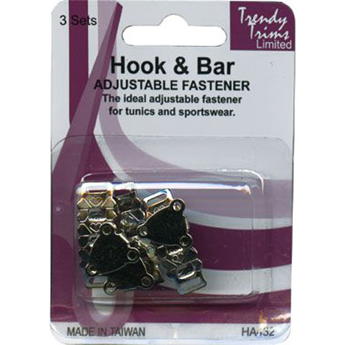 Hook & Bar Adjustable Fastener x 3 Sets
