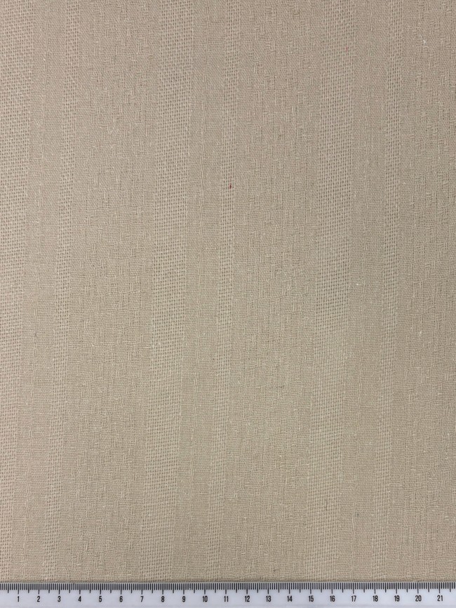 Light Sand Multi Textured Self-Striped Linen Cotton Blend