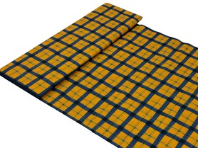 *LAST PIECE* Blue & Yellow Plaid Printed Cotton