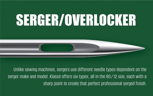 Size 80/12 (170K) Overlocker Machine Needles