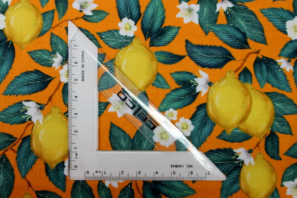 Just Fruit: Lemons on Gold Premium Cotton