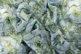 Daisies on Blue Printed Chiffon