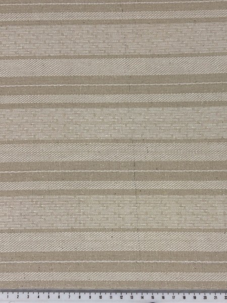 Neutral Toned Multi Textured Striped Linen Cotton Blend