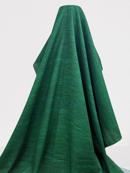 Mottled Greens Printed Cotton