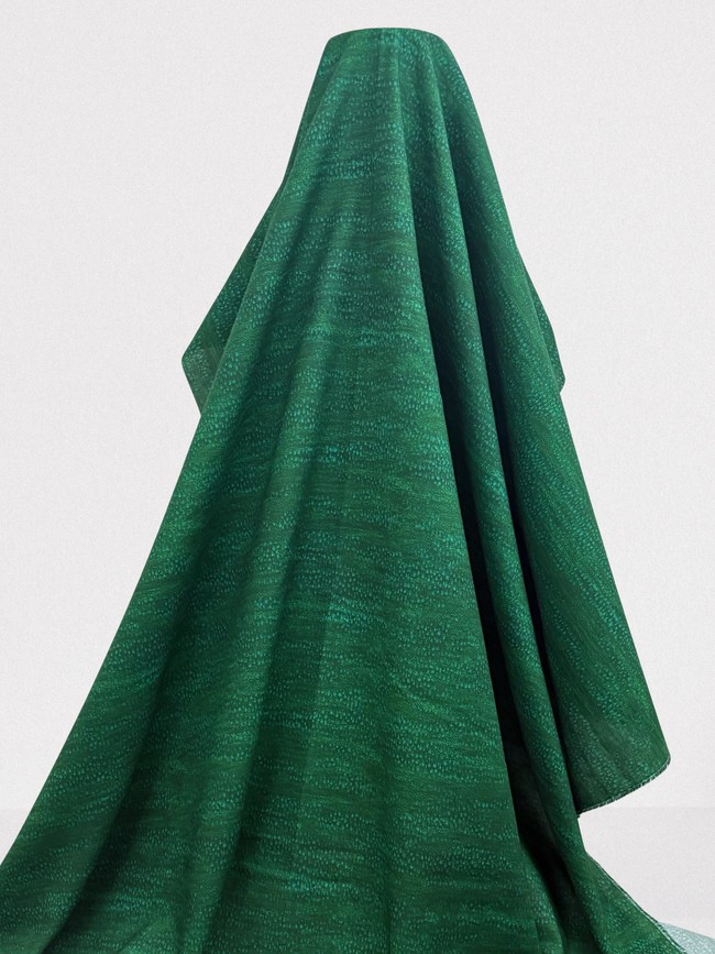 Mottled Greens Printed Cotton