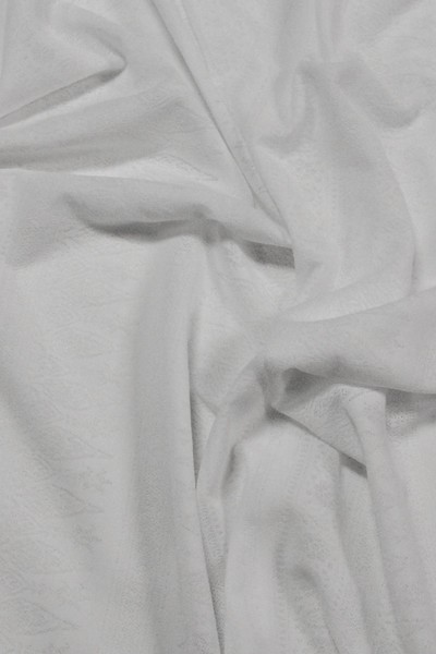 White Nordic Patterned Light Stretch Knit