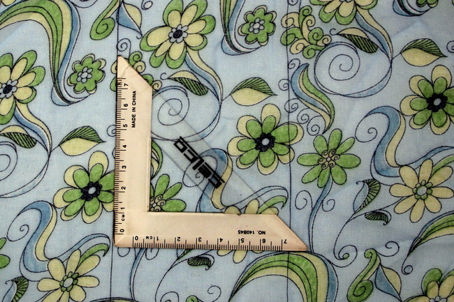 Daisies on Blue Printed Chiffon