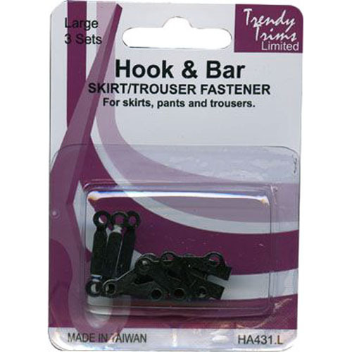 Hook & Bar x 3 Pairs Black