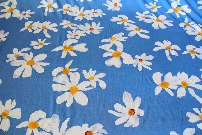  Blue Painted Daisy Rayon New Image