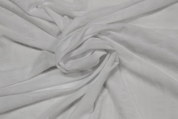 White Nordic Patterned Light Stretch Knit