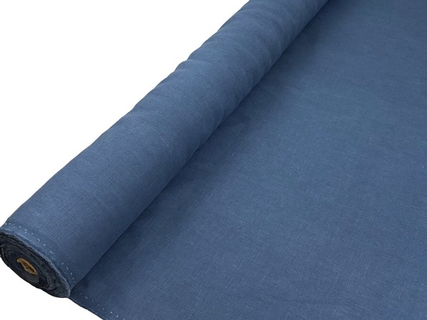 Dark Wedgewood Blue Bio Washed Linen