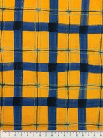 Blue & Yellow Plaid Printed Cotton