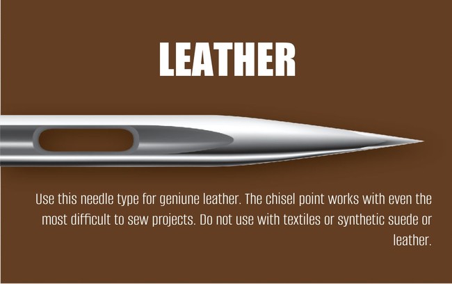 Sizes 100 and 110 Mix Leather Machine Needles