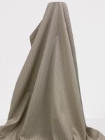 White Pin Stripe on Neutral Linen Cotton Blend