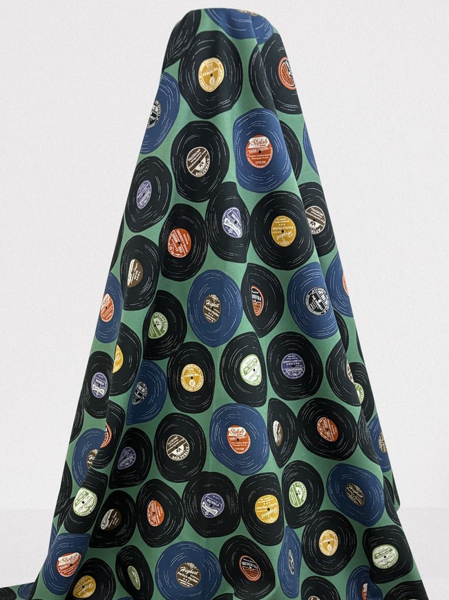 Retro Records on Green Premium Cotton