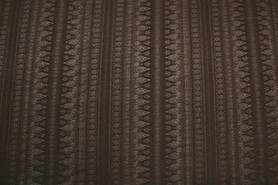 Dark Cocoa Nordic Patterned Light Stretch Knit