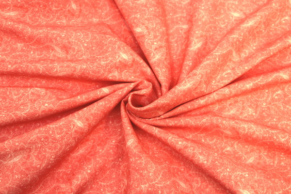 Guava Paisley Printed Cotton - Extra Wide