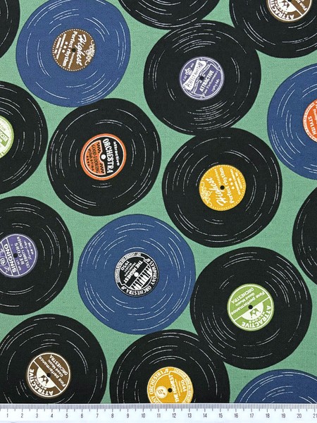 Retro Records on Green Premium Cotton