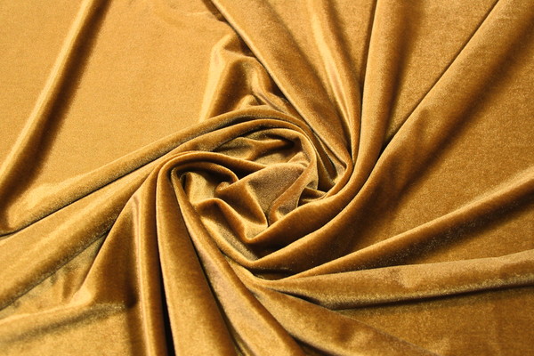 Burnished Gold Plush Stretch Velvet