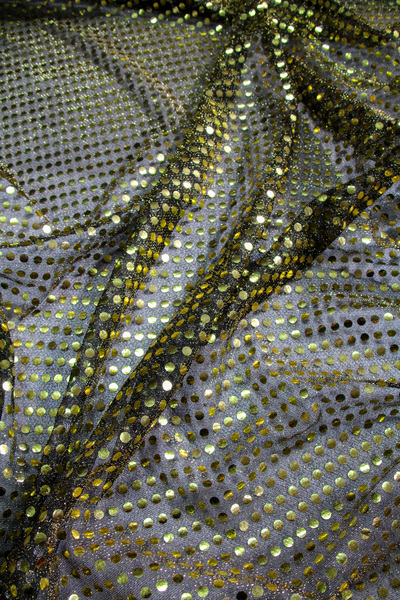 Gold on Black Disco Dot