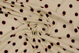 Black Dots on Cream T-Shirt Knit