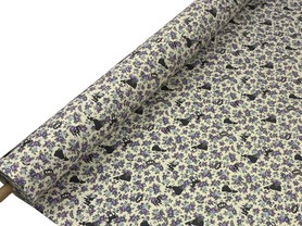 Cinderella with Floral Purples Printed Cotton