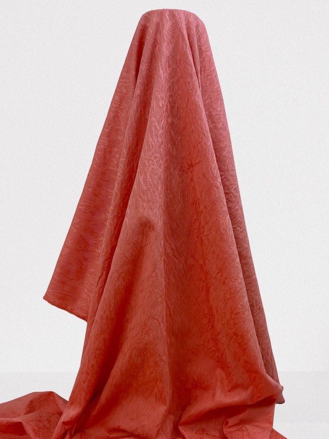 Summer Coral Cotton Lycra Jacquard