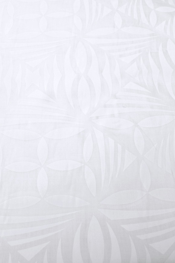 Graphic - White on White Pasifika Polycotton