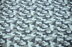 Faded Blues Camo Cotton Drill 
