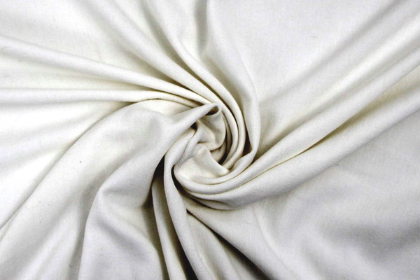 White Herringbone Patterned Linen