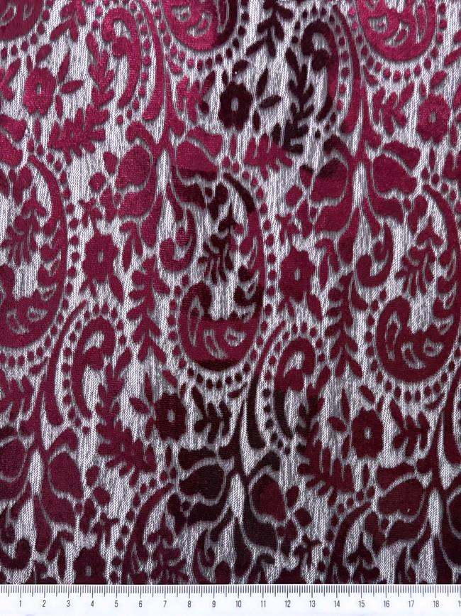 Wine Toned Burnout Velvet