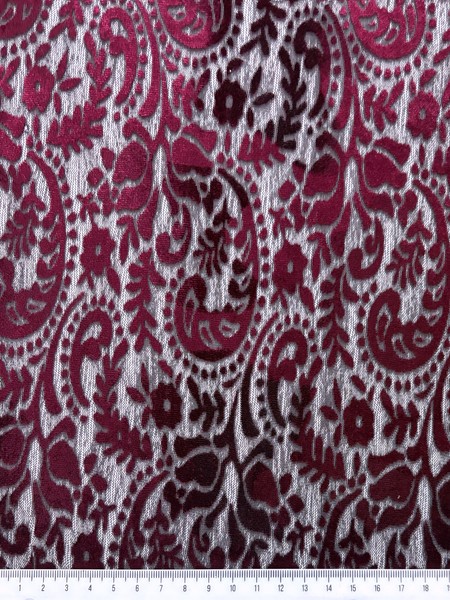 Wine Toned Burnout Velvet