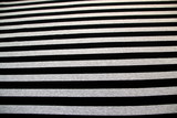 Fabulous Striped Cotton Lycra - Black & Grey Marle