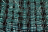 Teal Velvet Burnout on Black Mesh - 215GSM