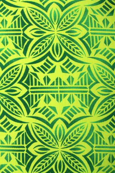 Apple Green on Lime Pasifika Dobby Cotton