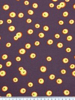 Sunburst Fruit on Soft Aubergine Printed Cotton